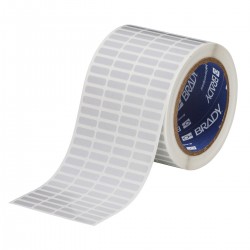 THT-1-413-10 76 mm Kukalı Akrilik Yapışkanlı Mat Gümüş Polyester Etiketler