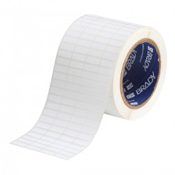 THT-1-618-10 76 mm Kuka Mat Beyaz Polyester Etiketler (en az %25 geri dönüştürülmüş bileşen)