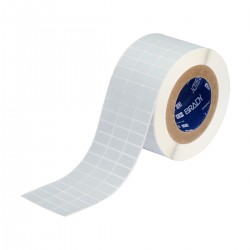 THT-5-428-10 76 mm Kukalı Polyester Metalize Mat Derecelendirme Levhaları ve PCB Etiketleri