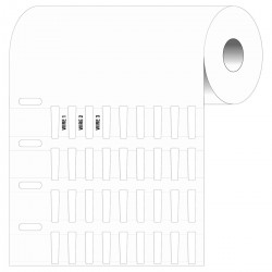 THTRDS-12x4,4-7697-WT Termal Transfer Yazıcılar İçin Sert DuraSleeve Tel İşaretleme Etiketleri