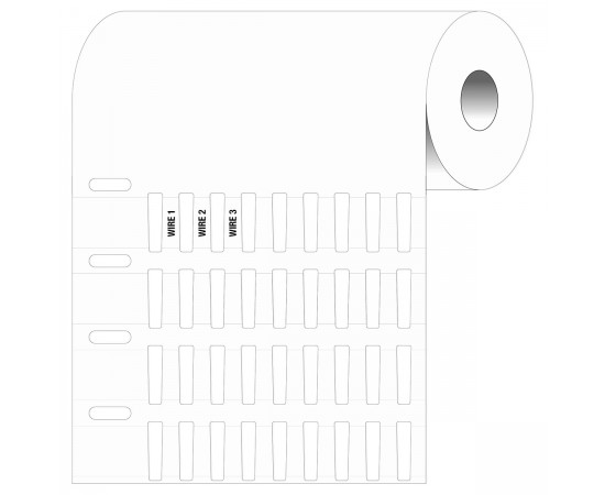 THTRDS-12x4,4-7697-WT Termal Transfer Yazıcılar İçin Sert DuraSleeve Tel İşaretleme Etiketleri THTRDS-12x4,4-7697-WT Termal Transfer Yazıcılar İçin Sert DuraSleeve Tel İşaretleme Etiketleri