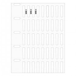 THTRDS-16x4,4-7697-WT Termal Transferle Yazdırılabilir Sağlam DuraSleeve Kablo İşaretleme Taşıyıcı İç Etiketleri