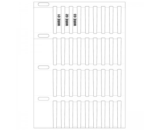 THTRDS-23x4,4-7697-WT Termal Transferle Yazdırılabilir Sağlam DuraSleeve Kablo İşaretleme Taşıyıcı İç Etiketleri THTRDS-23x4,4-7697-WT Termal Transferle Yazdırılabilir Sağlam DuraSleeve Kablo İşaretleme Taşıyıcı İç Etiketleri