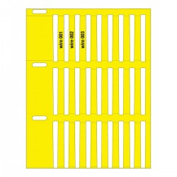 THTRDS-30x4,4-7696-YL Termal Transferle Yazdırılabilir Sağlam DuraSleeve Kablo İşaretleme Taşıyıcı İç Etiketleri