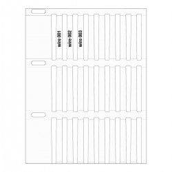 THTRDS-30x4,4-7697-WT Termal Transferle Yazdırılabilir Sağlam DuraSleeve Kablo İşaretleme Taşıyıcı İç Etiketleri