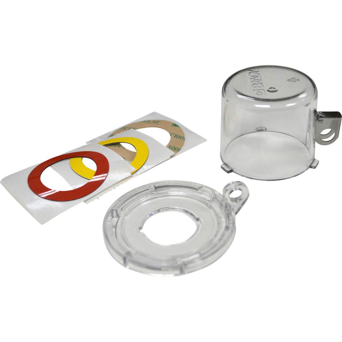 30MM CLEAR PUSH BUTTON LO W/ STD COVER Düğme Kilitleme Cihazı (30 mm), Şeffaf, Standart Kapaklı