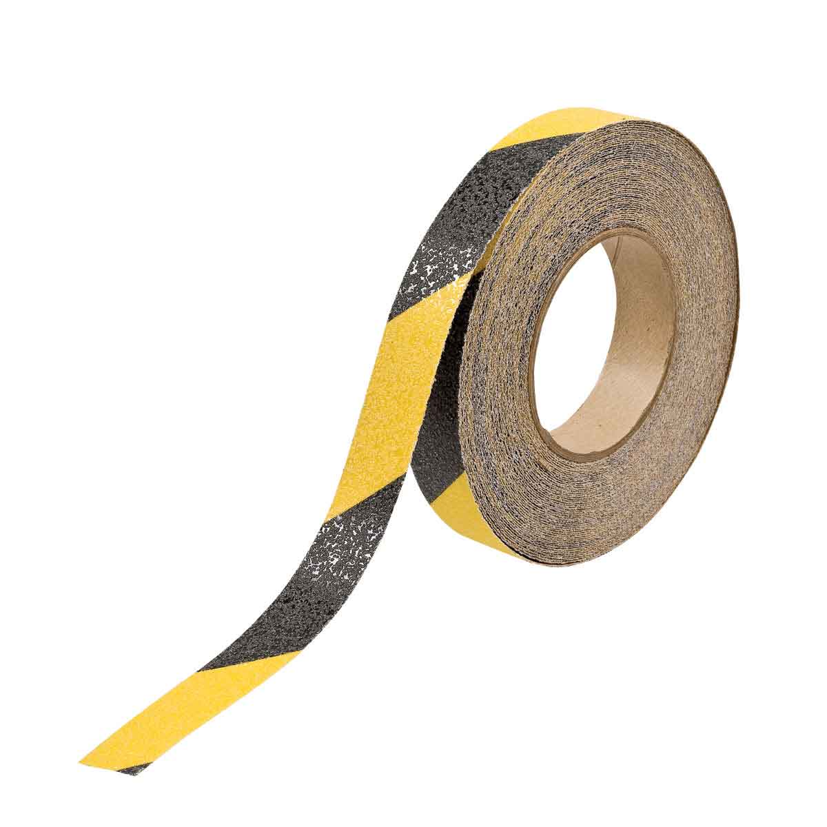 KAYMAZ BANT SARI SİYAH ŞERİTLİ 18 MTX25MM Şeritli Kaymayı Önleyici Bant — Siyah / Sarı