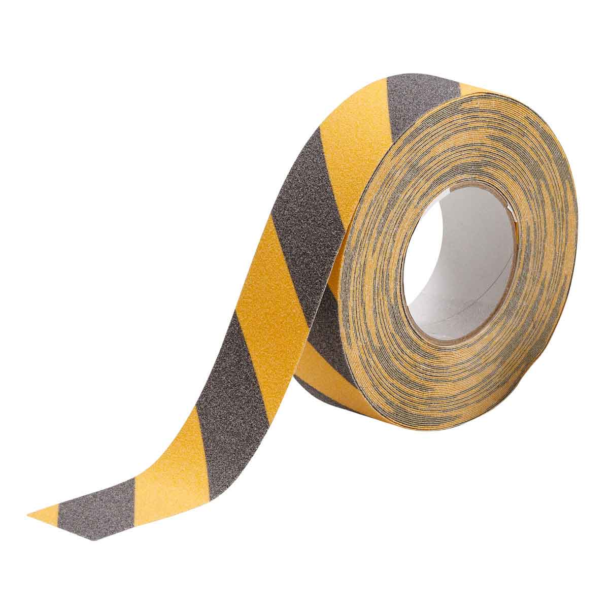 KAYMAZ BANT SARI SİYAH ŞERİTLİ 18 MTX50MM Şeritli Kaymayı Önleyici Bant — Siyah / Sarı
