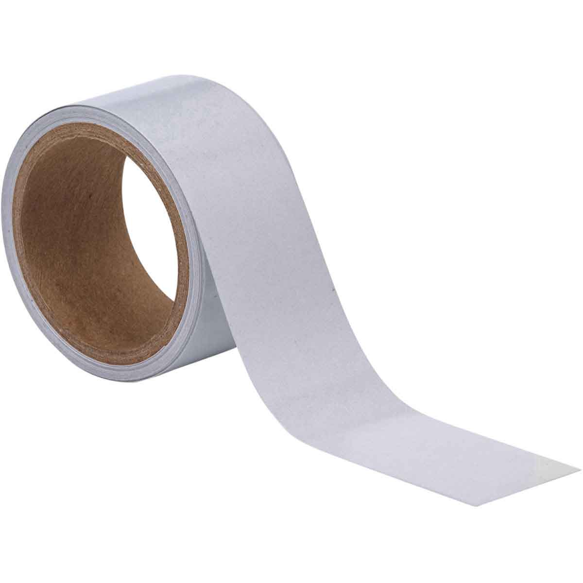 B957 5CMX455CM BEYAZ REFLEKTİF BANT Yansıtıcı Düz Renk Bant — Beyaz