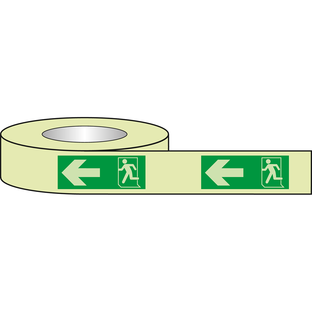 E001 PHOLUM B TAPE 40MMx10M Karanlıkta Parlayan Uyarı Bandı